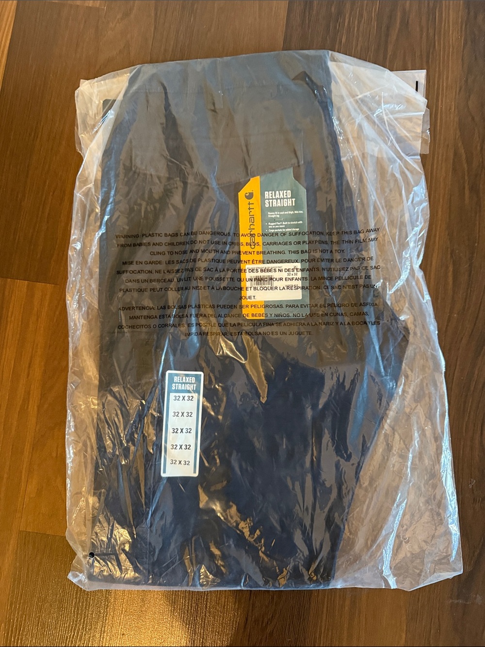 Relaxed Straight Pants in Dark Navy